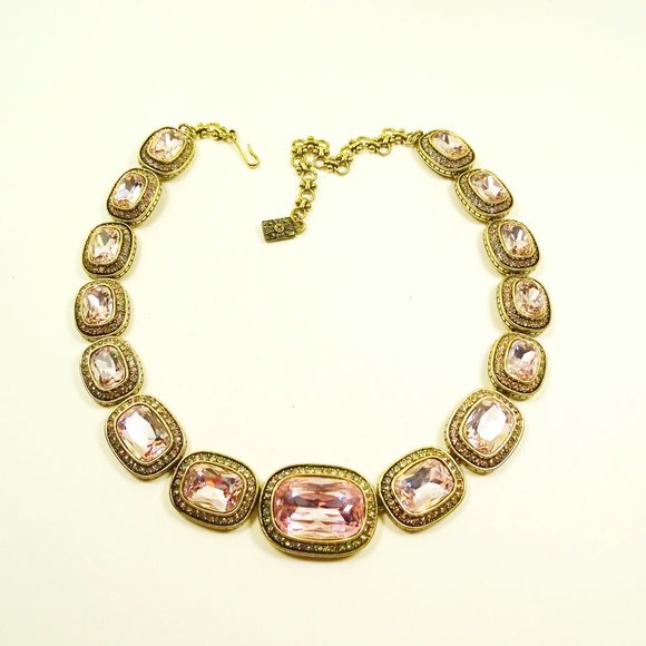 HEIDI DAUS Exquisite Elegance Light Pink Crystal Necklace & Earrings Set - Picture 3 of 12